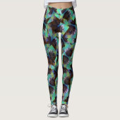 Bruin en wit cavia Abstract patroon, Leggings (Voorkant)