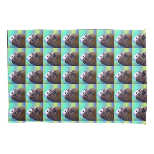 bruin en wit cavia baksteenpatroon, kussensloop (Voorkant)