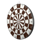 Bruin en wit dartbord (Voorkant Rechts)