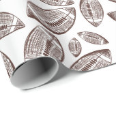 Bruin en wit Football Cadeaupapier (Rol Hoek)