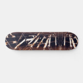 Bruin en wit gekrast persoonlijk skateboard (Horizontaal)