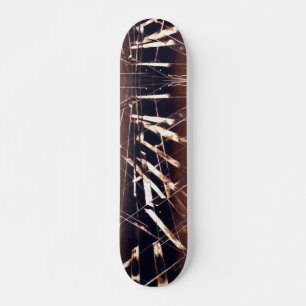 Bruin en wit gekrast persoonlijk skateboard