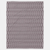 Bruin en wit geometrisch ornament fleece deken (Voorkant)