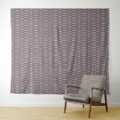 Bruin en wit geometrisch ornament wandkleed (In Situ (horizontaal))
