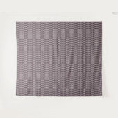 Bruin en wit geometrisch ornament wandkleed (Voorkant (horizontaal))