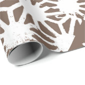 Bruin en wit geometrisch patroon cadeaupapier (Rol Hoek)