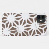 Bruin en wit geometrisch patroon Case-Mate iPhone case (Achterkant (horizontaal))