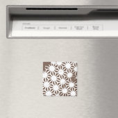 Bruin en wit geometrisch patroon magneet (Insitu (Vaatwasser))
