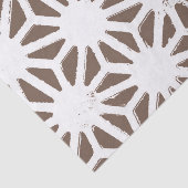 Bruin en wit geometrisch patroon tissuepapier (Detail)