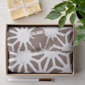 Bruin en wit geometrisch patroon tissuepapier (Geschenk)