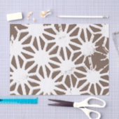 Bruin en wit geometrisch patroon tissuepapier (Craft)