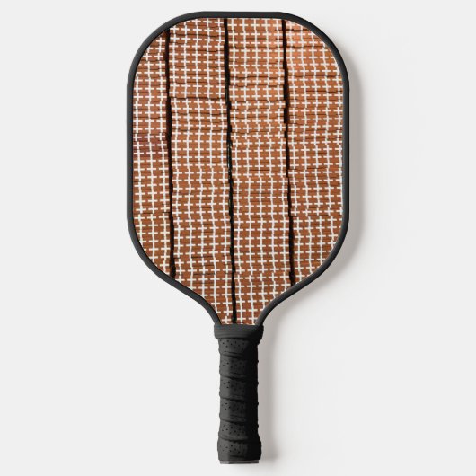 Bruin en wit geometrische print pickleball paddle (Voorkant)