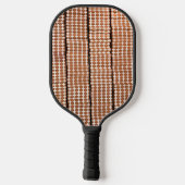 Bruin en wit geometrische print pickleball paddle (Achterkant)