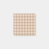Bruin en wit Gingham Pset Pattern Post-it® Notes (Voorkant)