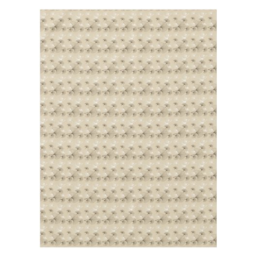 Bruin en wit ginko-bladeren op tan tafelkleed (Voorkant)