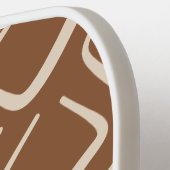 Bruin en Wit Giraffe Patroon Modern Monogram Pickleball Paddle (Links Detail)