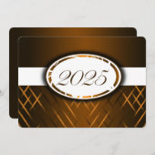 Bruin en Wit Klasse 2025 Kaart (Voorkant / Achterkant)