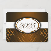 Bruin en Wit Klasse 2025 Uitnodigingen (Voorkant)