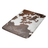 Bruin en wit Koeienhuid Badmat (Gekanteld)