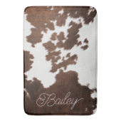 Bruin en wit Koeienhuid Badmat (Voorkant Verticaal)