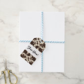 Bruin en Wit Koeienhuid cadeau labels Cadeaulabel (Met Touw)