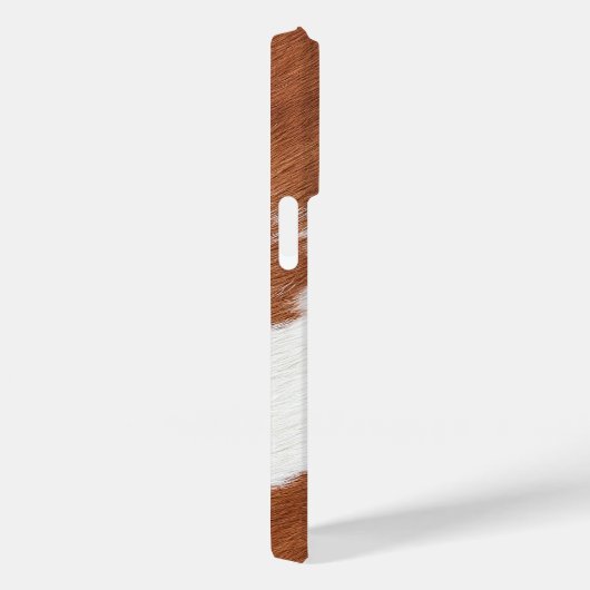 Bruin en wit koeienhuid textuur Monogram Case-Mate iPhone Case (Achterkant / Rechts)