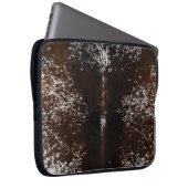 Bruin en wit Koeienhuid Western land Laptop Sleeve (Voorkant Rechts)
