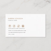 Bruin en Wit Minimalistisch financieel adviseur Visitekaartje (Achterkant)