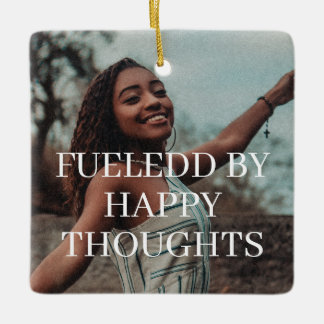Bruin en wit minimalistisch inspirerende citaten k keramisch ornament