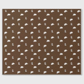 Bruin en Wit Minimalistische Cowboy Rodeo Patroon Cadeaupapier (Vlak)