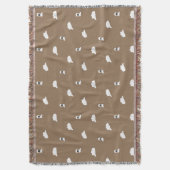 Bruin en Wit Minimalistische Cowboy Rodeo Patroon Deken (Voorkant Verticaal)