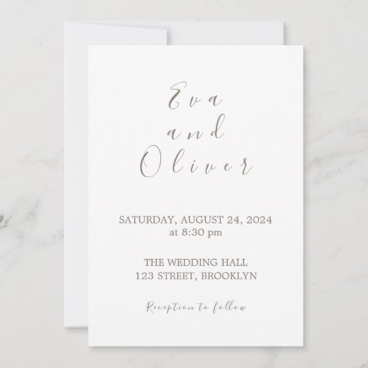 Bruin en Wit Minimalistische Document Textuur Uitn Kaart (Achterkant)