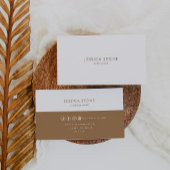 Bruin en Wit Minimalistische Moderne Therapeut Visitekaartje