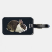 Bruin en wit Nederlands konijn Bagagelabel (Achterkant horizontaal)