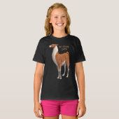 Bruin en wit Nee Drama Llama T-shirt (Voorkant volledig)