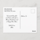 Bruin en Wit Paard Country Kerstmis Briefkaart (Achterkant)