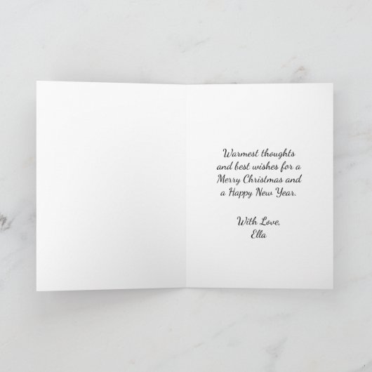 Bruin en Wit Paard Country Kerstmis Kaart (Binnen)