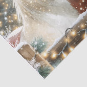 Bruin en Wit Paard Country Kerstmis Tissuepapier (Detail)