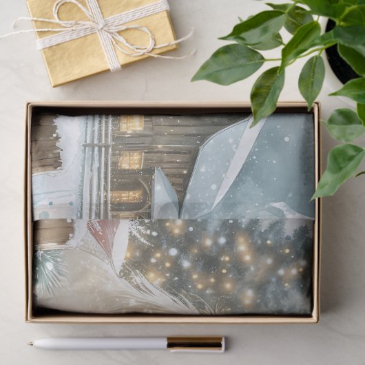 Bruin en Wit Paard Country Kerstmis Tissuepapier (Geschenk)