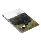 Bruin en wit paard in najaarsvijver notitieboek (Rechterzijde)