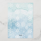 Bruin en wit paard Rustic Kerstmis Goud Folie Feestdagenkaart (Achterkant)