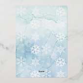 Bruin en wit paard Rustieke Kerst Gold Folie Feestdagenkaart (Achterkant)