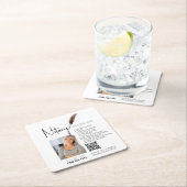 Bruin en wit QR-code - Notionele promotie Kartonnen Onderzetters (Insitu)