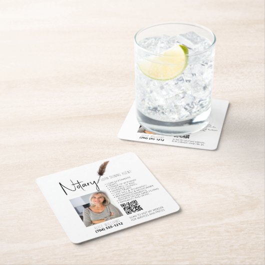 Bruin en wit QR-code - Notionele promotie Kartonnen Onderzetters (Insitu)