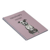 Bruin en wit roestvrij notitieboek (Rechterzijde)