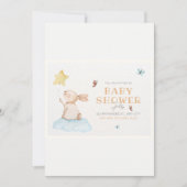 Bruin en Wit Schattige Baby showers Kaart (Voorkant)