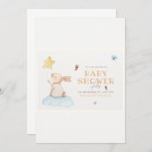 Bruin en Wit Schattige Baby showers Kaart (Voorkant / Achterkant)