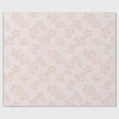 Bruin en Wit Schattige Modern Kerstmis Cadeaupapier (Vlak)