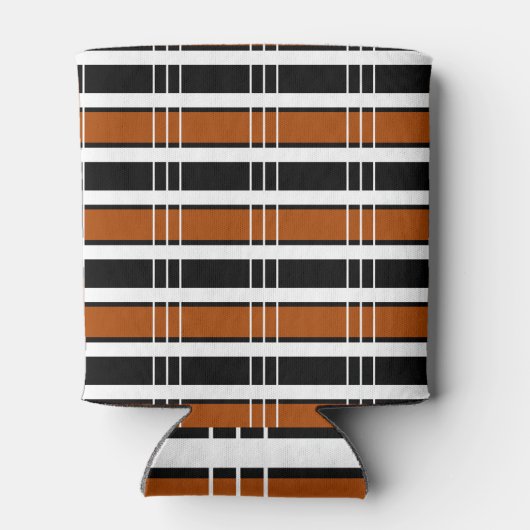 Bruin en wit speldenbruin blikjeskoeler (Achterkant)