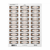 Bruin en wit speldenbruin etiket (Full Sheet)